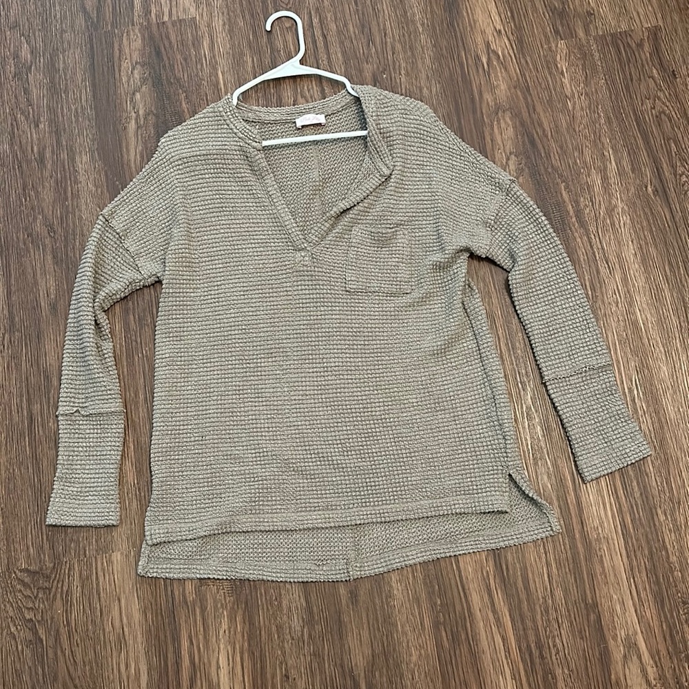 Pink Lily Sweater - Coffee